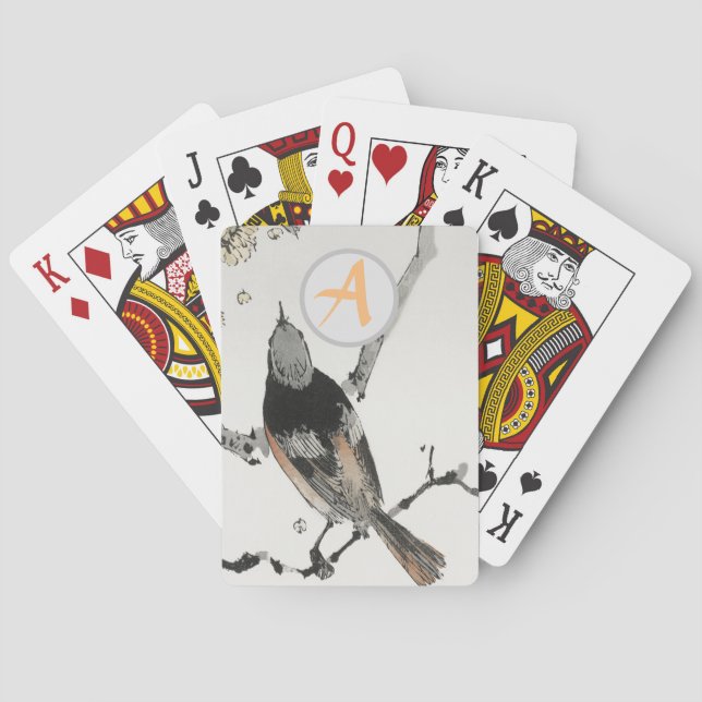 Baralho Placas de Reprodução Clássicas do PÁSSARO JAPONÊS  (Verso)