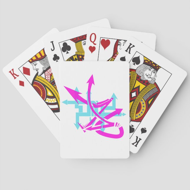 Baralho Placas de Reprodução com abstrato (Verso)