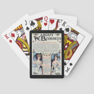 Baralho Placas De Reprodução De Anúncios De Corset Vintage