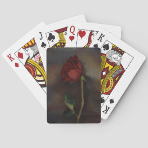 Baralho Placas de Reprodução de Arte rosa vermelha