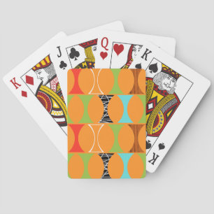 Baralho Placas de Reprodução de Padrão Laranja Moderno do 