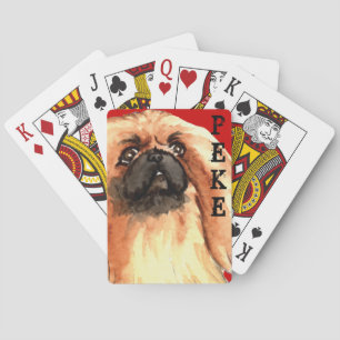 Baralho Placas de Reprodução em Blocos de Cor de Pekingese