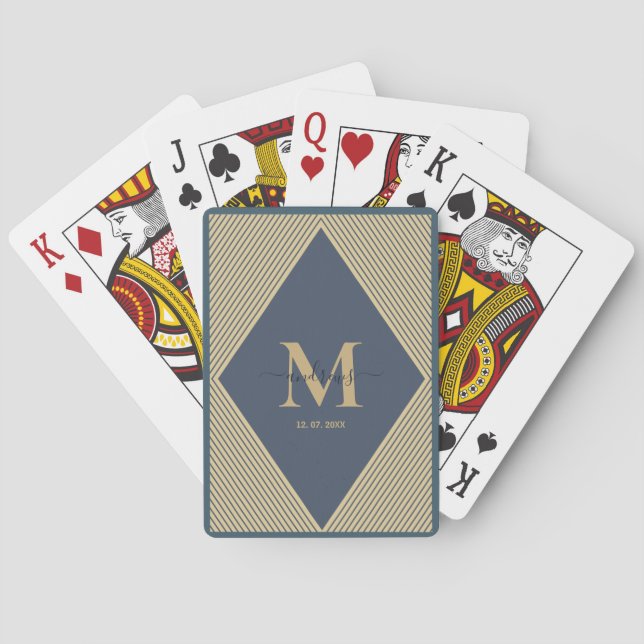 Baralho Placas de Reprodução Marinho Personalizadas (Verso)