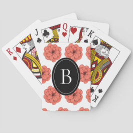 Baralho Placas de Reprodução Personalizadas Floral
