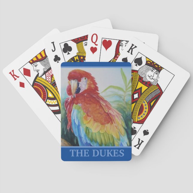 Baralho Placas de Reprodução Tropicais Personalizadas (Verso)