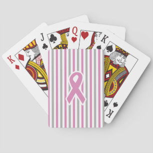 Baralho Placas personalizadas Pink & Silver Strips