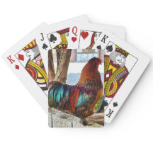 Placas Poker Personalizadas de Rooster Vibrante