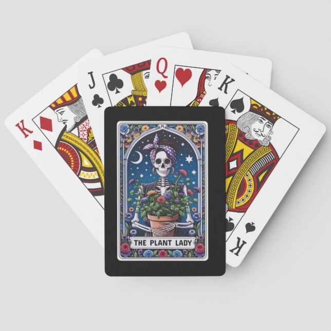 Baralho Planta Lady Skeleton Tarot Poker Cards (Verso)