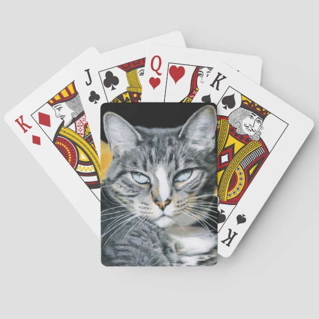 Baralho Plataforma de cartão do gatinho de Zoe (Verso)