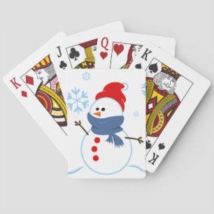 Baralho Plataforma do boneco de neve de cartões bonito