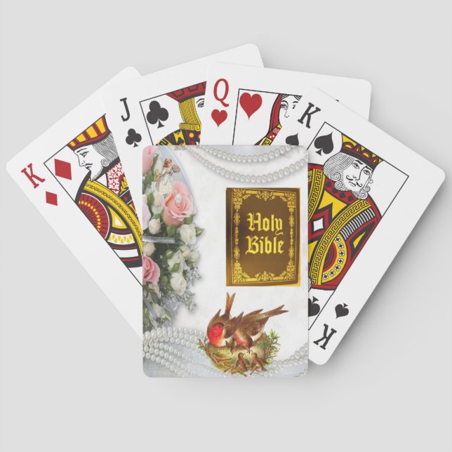 Baralho Play Card Deck Floral Santa Bíblia (Verso)