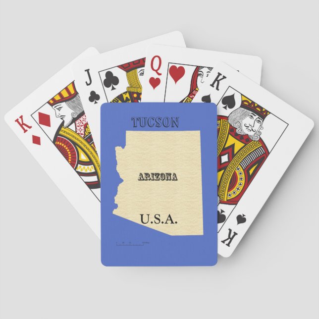Baralho Play Cards - Mapa de Arizona com Cidade (Verso)