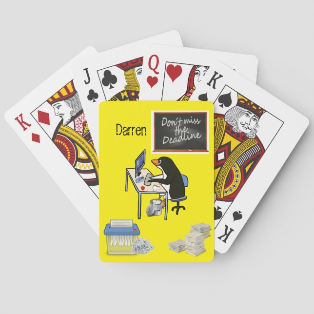 Baralho Playing Card Deck Penguin Office - Limite Amarelo (Verso)