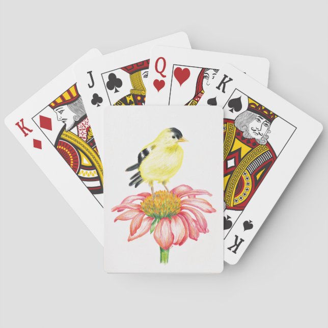 Baralho Playing Card Goldfinch/Coneflower (Verso)