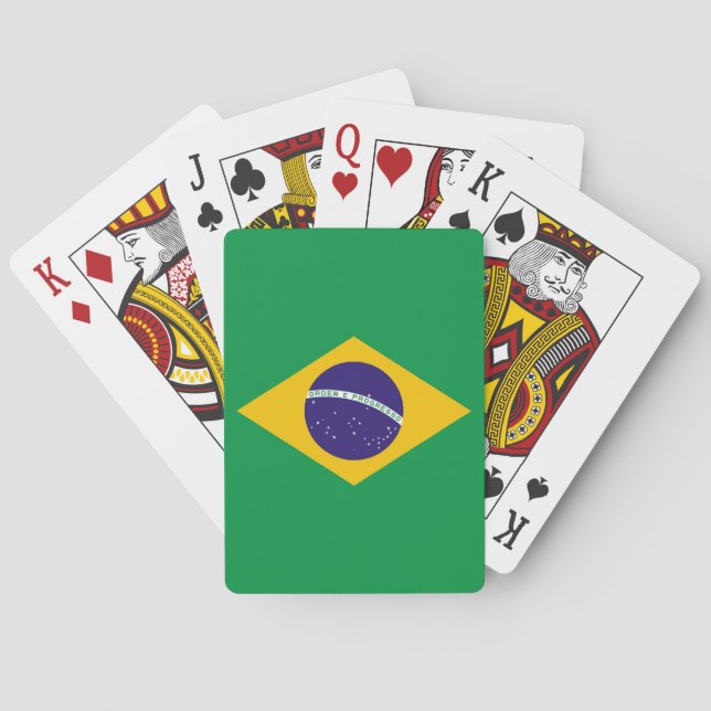 Baralho Playing Cards with Flag of Brazil (Verso)