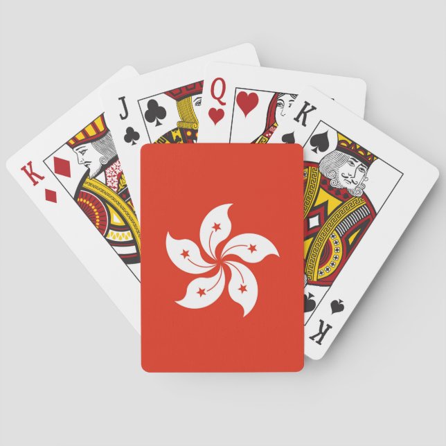 Baralho Playing Cards with flag of Hong Kong (Verso)