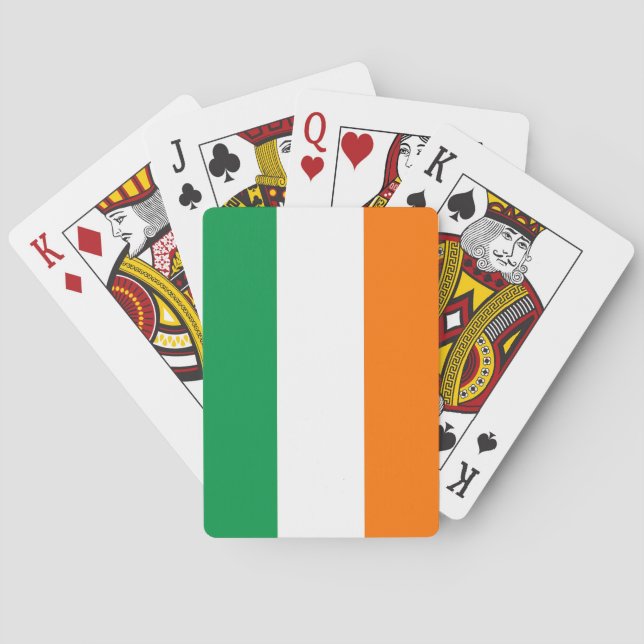 Baralho Playing Cards with flag of Ireland (Verso)