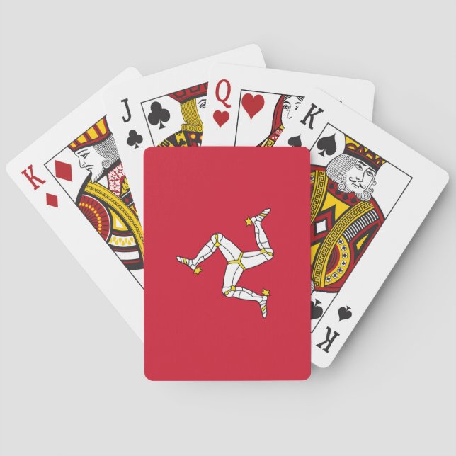 Baralho Playing Cards with flag of Isle of Man (Verso)