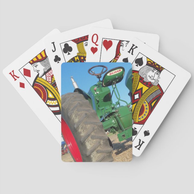 Baralho Playingcards velhos da fazenda dos presentes do (Verso)