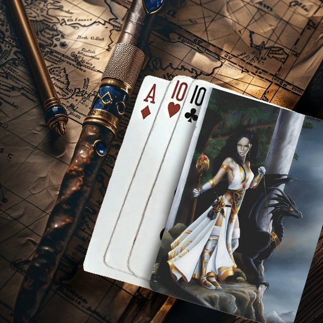 Baralho Poderosa Feiticeira de Fantasia Guardiã do Dragão  (Criador carregado)