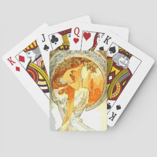 Baralho Poesia por cartões de jogo de Alphonse Mucha