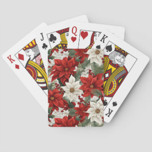 Baralho Poinsettia de Natal – Design Floral de Feriado