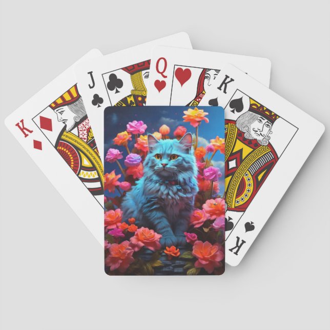 Baralho Poker de Cartão para Amantes de Gato (Verso)