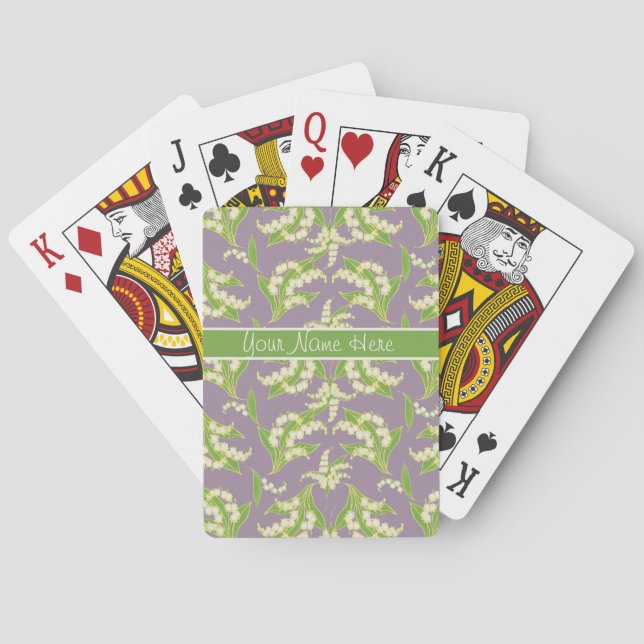 Baralho Poker Playing Cards: Lilies of the Valley, Mauve (Verso)
