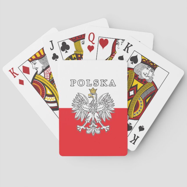 Baralho Polska com Eagle polonês (Verso)