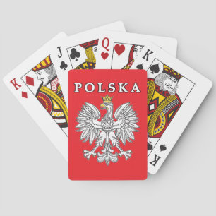 Baralho Polska com os cartões de jogo poloneses de Eagle