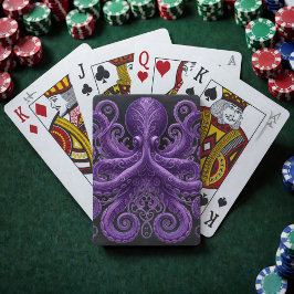 Baralho Polvo Roxo Vitoriano Steampunk Kraken 