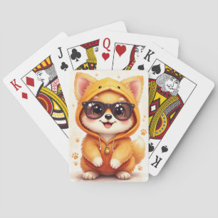 Baralho Pomerânia Kawaii Engraçado Cachorro
