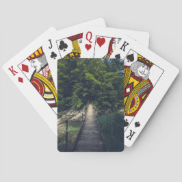 Baralho Ponte de suspensão simples sobre o rio Idrijca, Sl