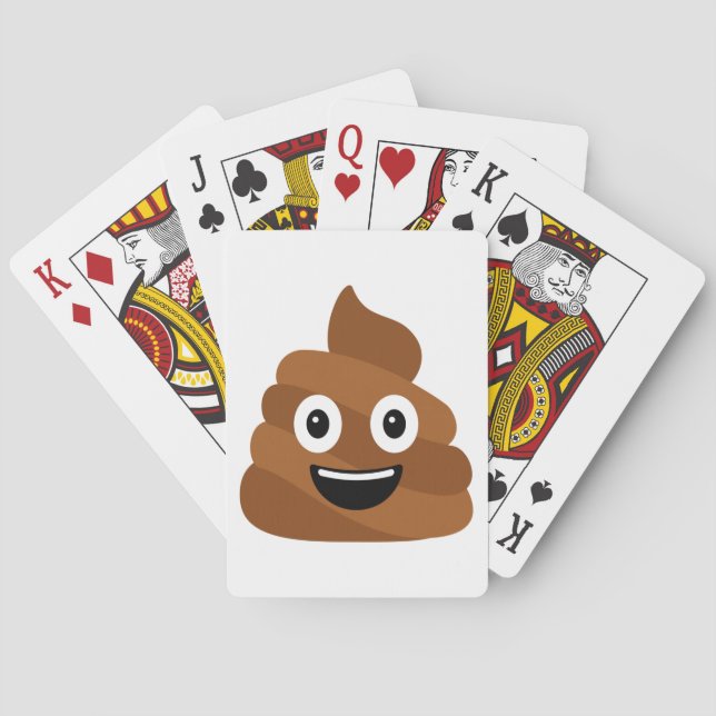 Baralho Poop Emoji Jogando Cartões (Verso)