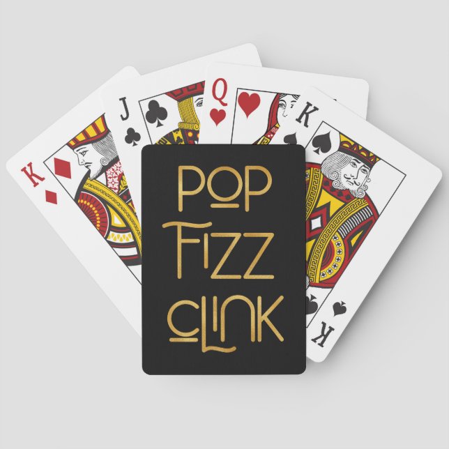 Baralho Pop Fizz Clink Elegante Tipografia (Verso)