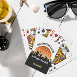 Baralho Pôr do Sol no Las Vegas Strip Férias Personalizada<br><div class="desc">Cartas de baralho personalizadas com a silhueta de Las Vegas ao pôr do sol para as férias da sua família ou viagem de despedida de solteiro para a cidade das luzes. Aposte do nascer ao pôr do sol nesta cidade e lembre-se com este souvenir.</div>