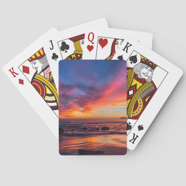 Baralho Pôr do sol sobre o Pacífico de Coronado 2 (Verso)