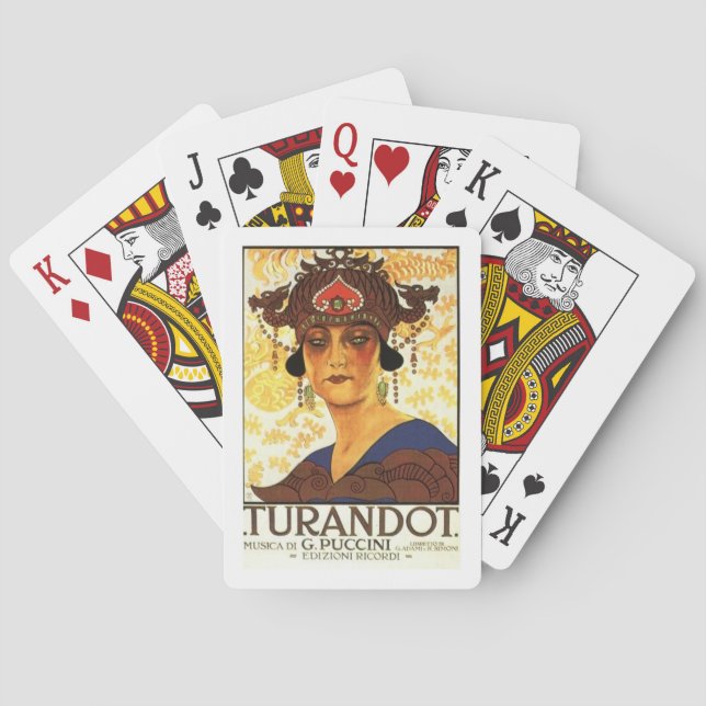Baralho poster de 1926 - Turandot por Puccini (Verso)