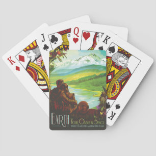 Baralho Poster de viagens Espacial Retroativo E Missão De 