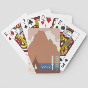 Baralho Poster vintage Promovendo Viagem para Montana. 2