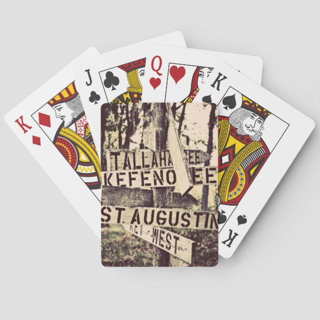 Baralho Posto de Sinal Direcional da Flórida (Verso)