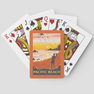 Baralho Praia & papagaios - praia pacífica, Washington