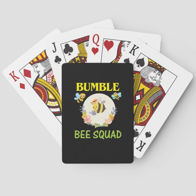 Baralho Presente de apicultor | Bumble Bee Squad (Verso)