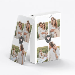 Baralho Presente de Foto Personalizada da Família de Colag