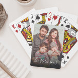 Baralho Presente de Memória de Nome de Foto da Família Per<br><div class="desc">Personalize facilmente estas cartas de jogar com a sua fotografia e o seu nome personalizados favoritos da família.</div>