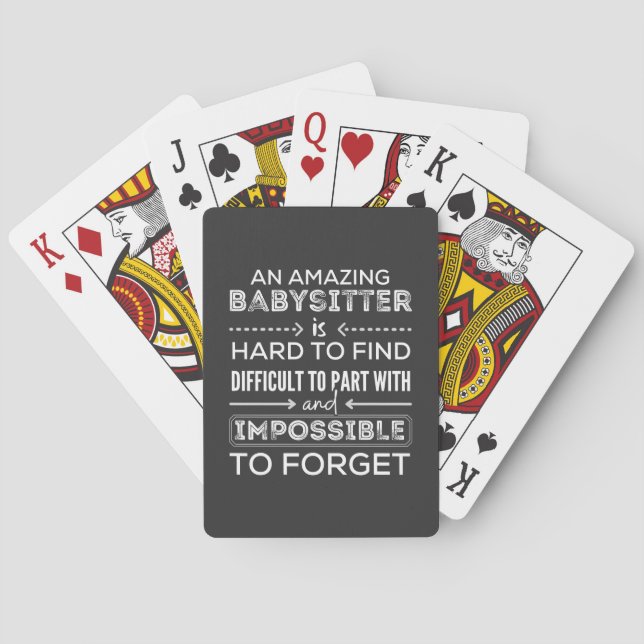 Baralho Presente Para Babysitter, Presente De Babysitter (Verso)
