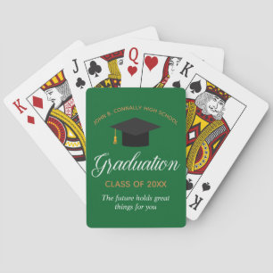 Baralho Presente Personalizado de Formatura Verde Dourado