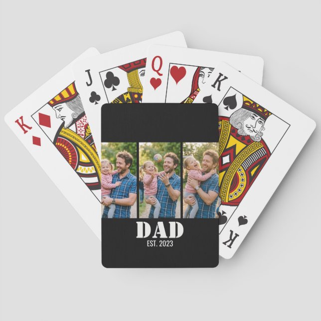 Baralho Presente Personalizado para Papai Ano de Fundação  (Verso)