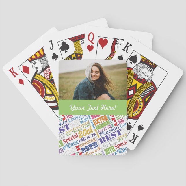 Baralho Presentes De Festa de aniversário De 20 Especial E (Verso)