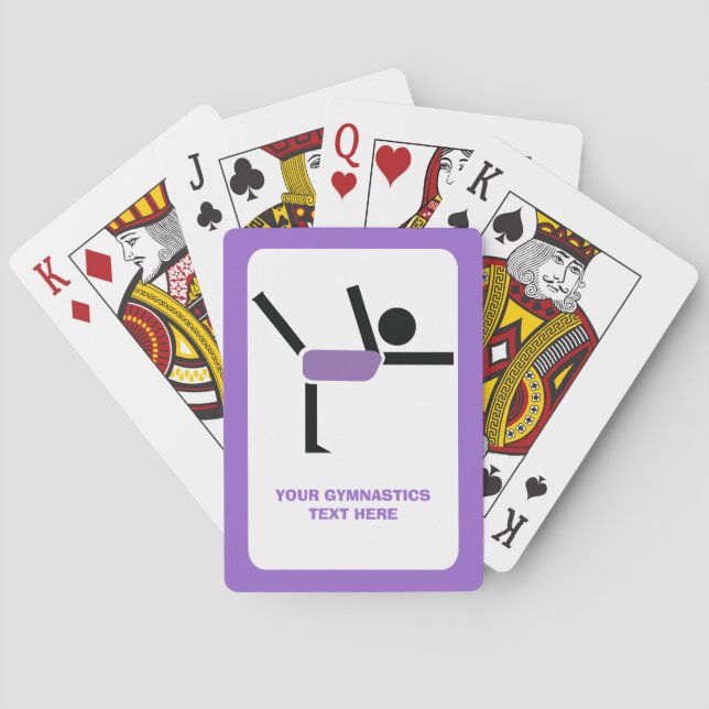 Baralho Presentes de ginástica, ginasta personalizado (Verso)